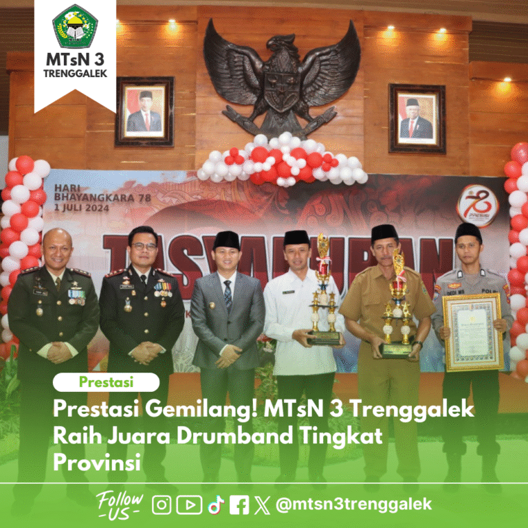 Prestasi Gemilang! MTsN 3 Trenggalek Raih Juara Drumband Tingkat Provinsi