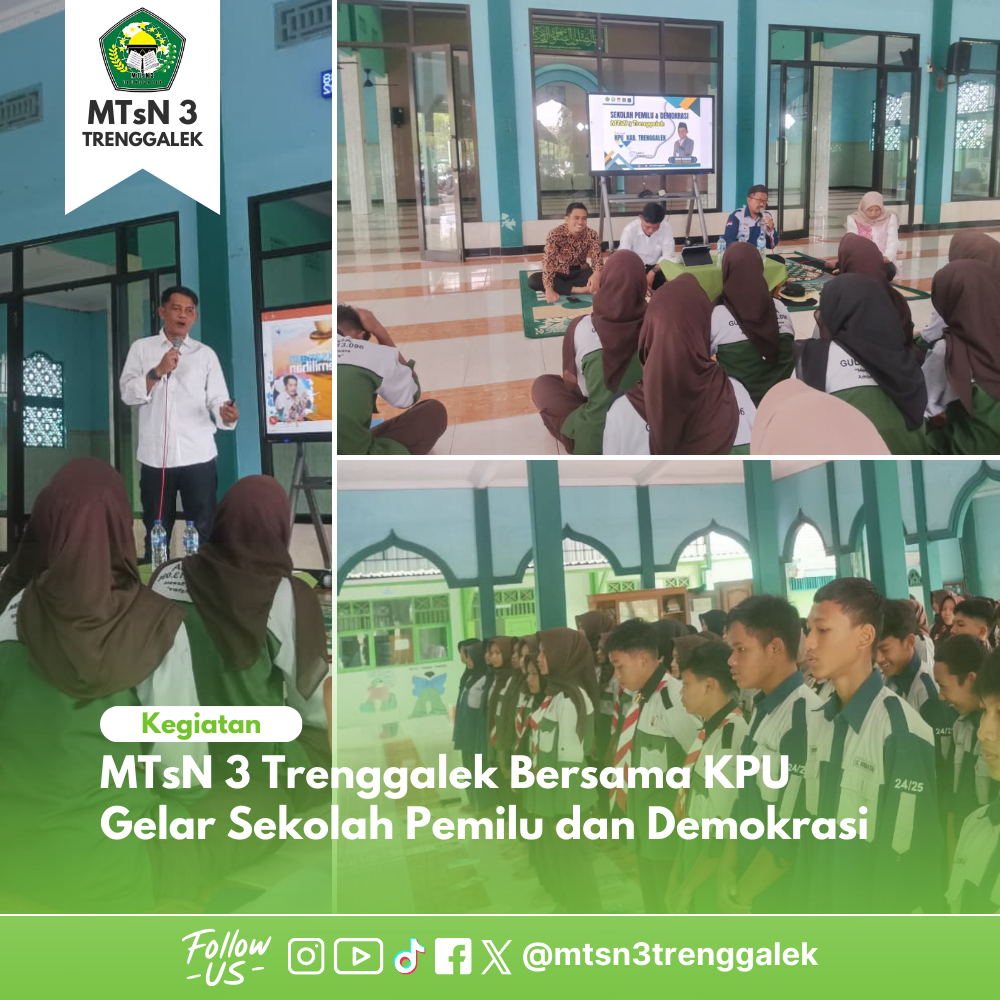 MTsN 3 Trenggalek Bersama KPU Gelar Sekolah Pemilu dan Demokrasi