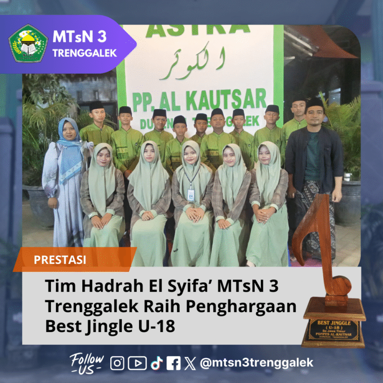 Tim Hadrah El Syifa’ MTsN 3 Trenggalek Raih Penghargaan Best Jingle U-18